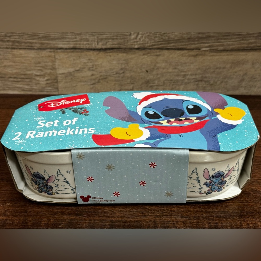 Disney Stitch Christmas Design Ramekins Set of 2 - NEW